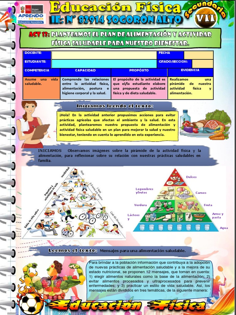3º4º Act (2) 13 Fisica Sem 24 | PDF | Alimentos | Dieta saludable