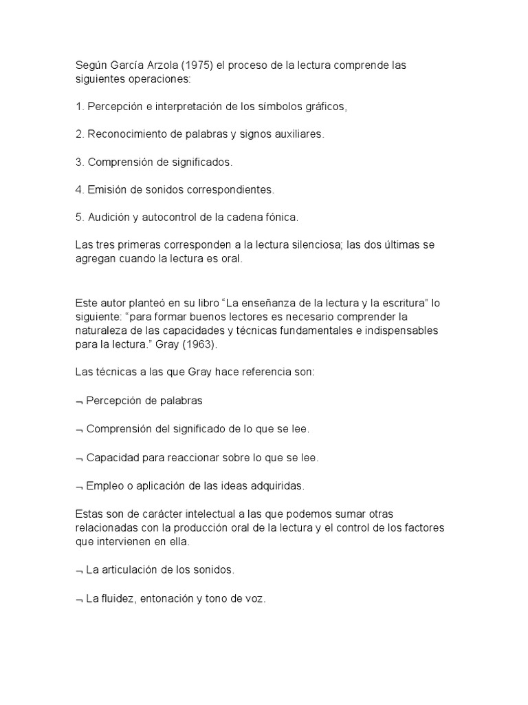 Elementos de La Lectura | PDF