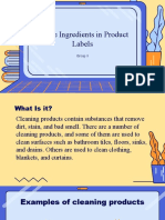 Active Ingredients in Product Labels: Group 8