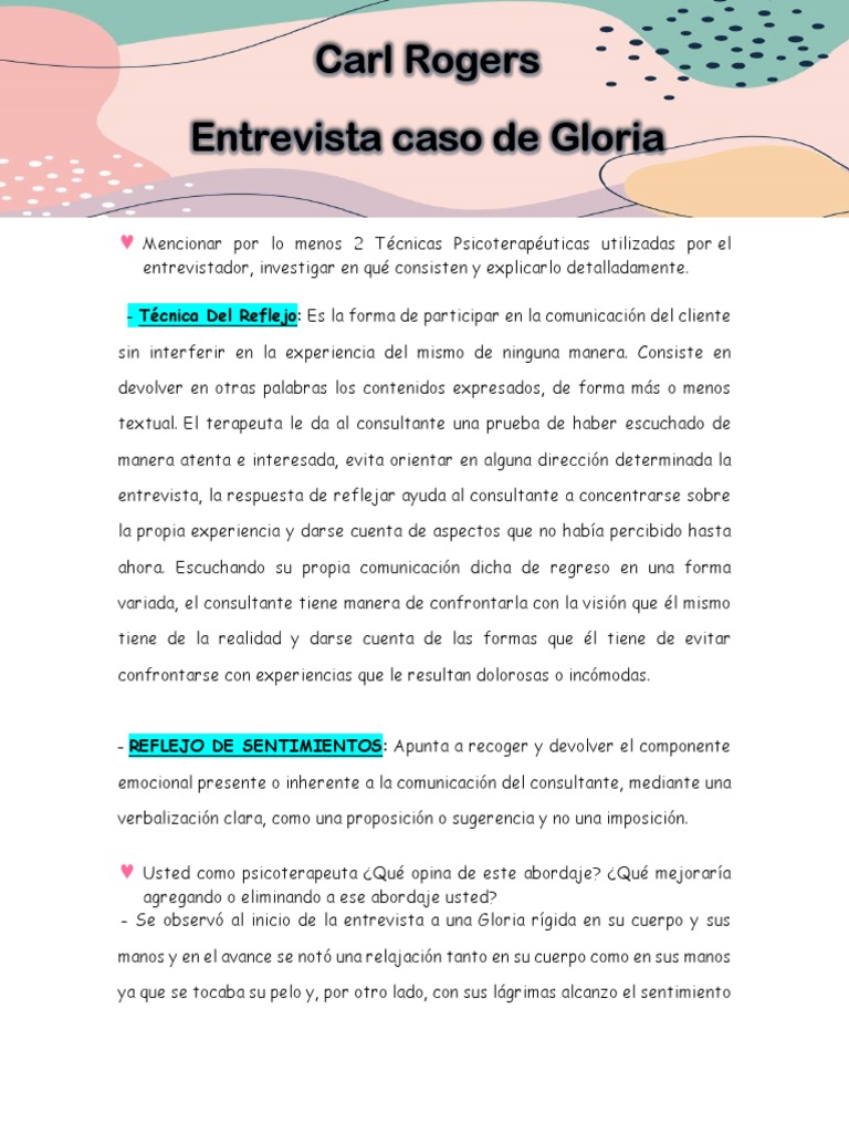 Carl Rogers Entrevista Con Gloria PDF