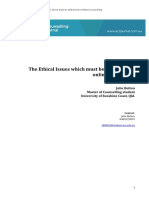 The Ethical Issues Which Must Be Addressed in Online Counselling