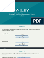 Reading 7: Statistical Concepts and Market Returns