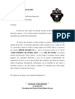 Carta Solicitud de Uniforme