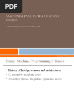 Machine-Level Programming I: Basics: Computer Architecture and Organization