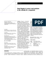 Renal Doppler To Assess Renal Perfusion in The Critically Ill: A Reappraisal