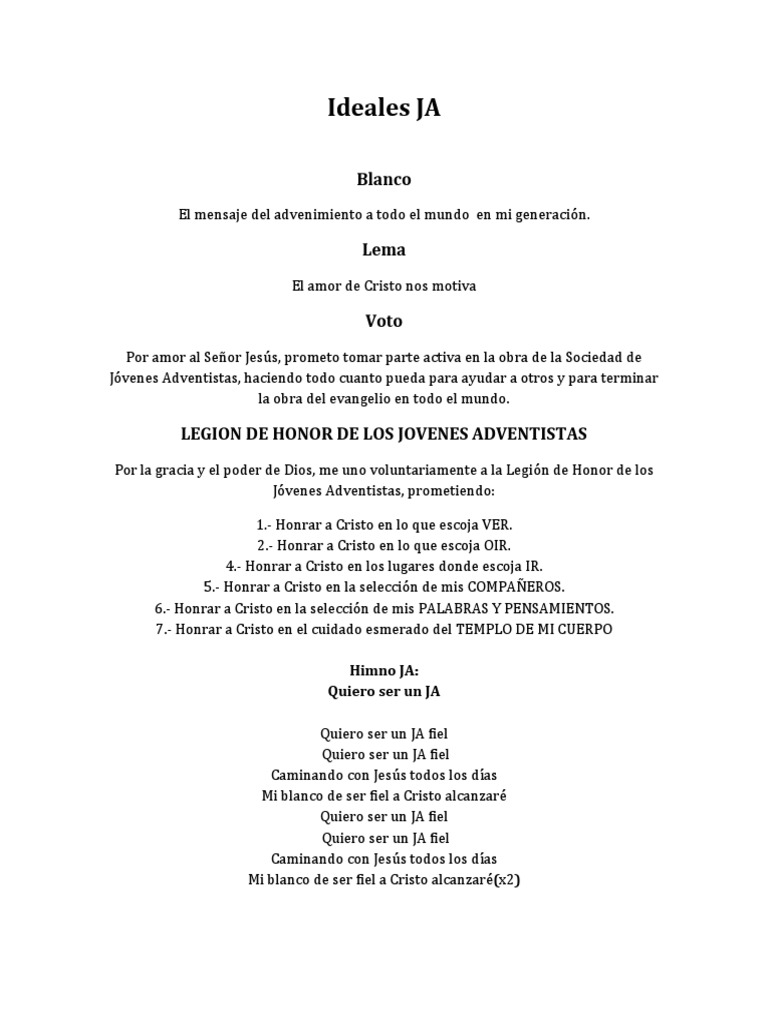 Ideales y Compromisos de Jóvenes Adventistas | PDF | Religión y ...