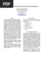 How To Specify An RF System For Antenna Measurements: David S. Fooshe, Michael Schultz