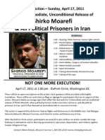 Protest 17 April 2011: Free Shirko Moarefi & All Political Prisoners in Iran