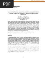 Analysis of Training Evaluation Process Using Kirkpatrick'S Training Evaluation Model at Pt. Bank Tabungan Negara (Persero) TBK