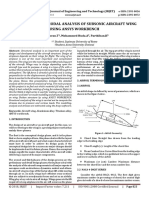 Structural and Modal Analysis of Subsonic Aircraft Wing Using Ansys Workbench