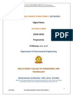 Aerospace Vehicle Structures-1 : Digital Notes