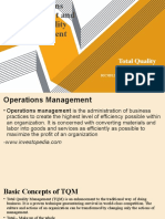 Operations & TQM Management