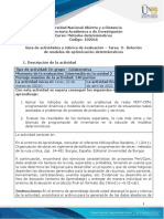 Guía de Actividades y Rúbrica de Evaluación - Tarea 3 - Solución de Modelos de Optimización Determinísticos