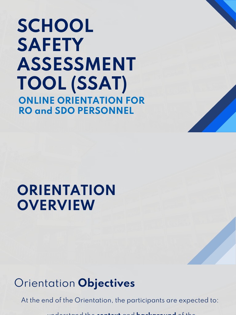 2 The School Safety Assessment Tool (2021) PDF Teachers Learning