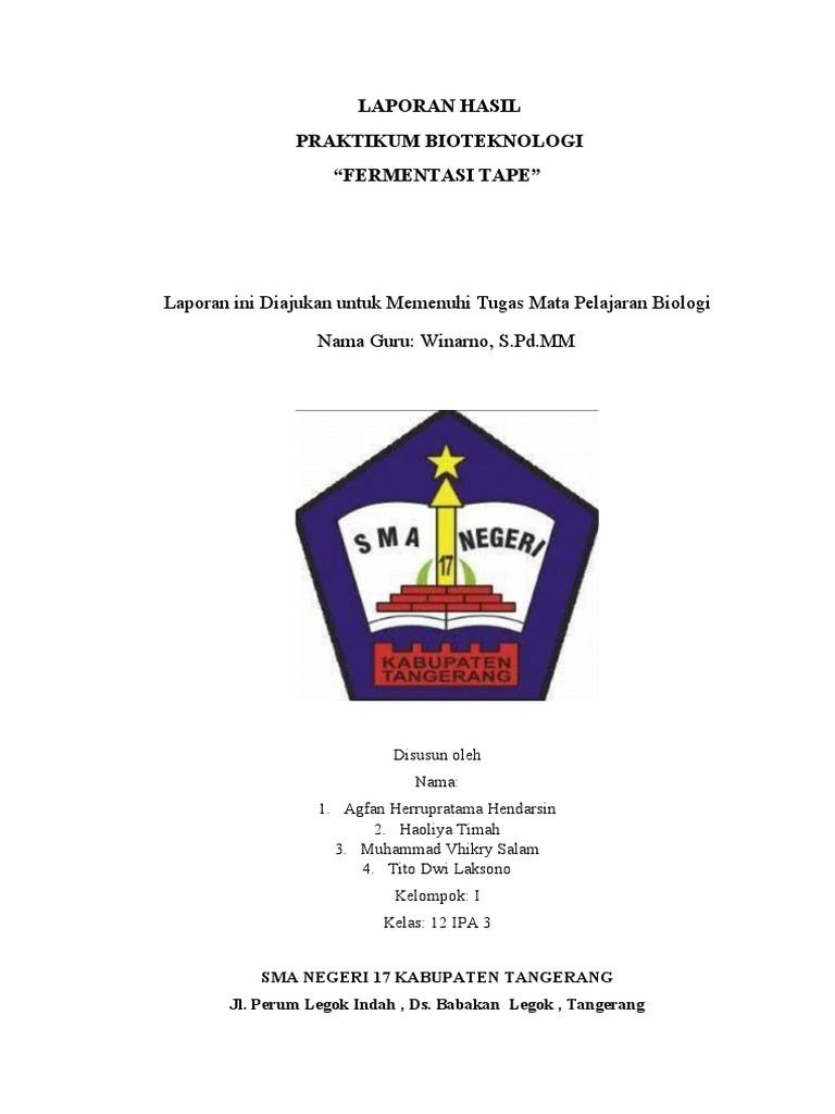 Laporan Praktikum Pembuatan Tape | PDF