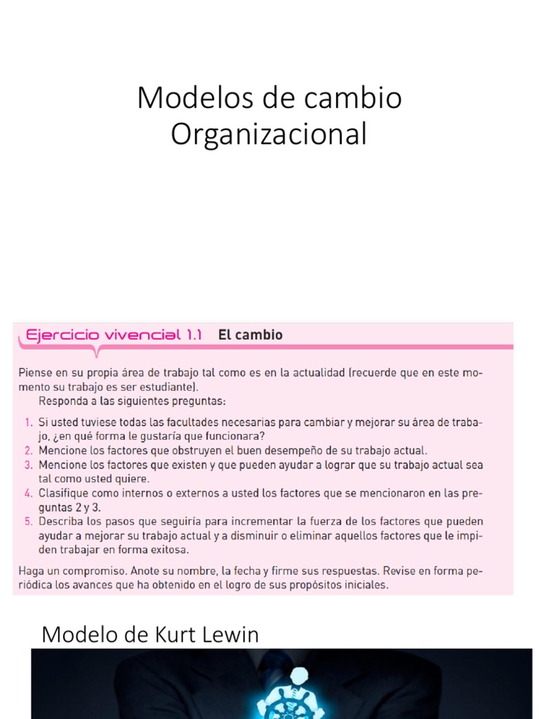 Modelos de Cambio Organizacional 1 | PDF | Gestión del cambio