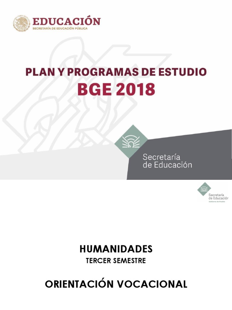 SEM3 Orientación Vocacional 1 | PDF | Plan de estudios | Aprendizaje