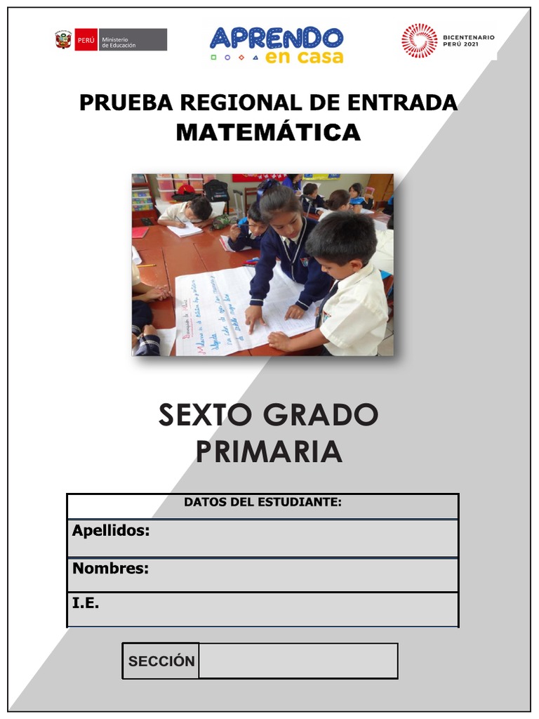 Ejercicios de Matemáticas para Sexto Grado | PDF