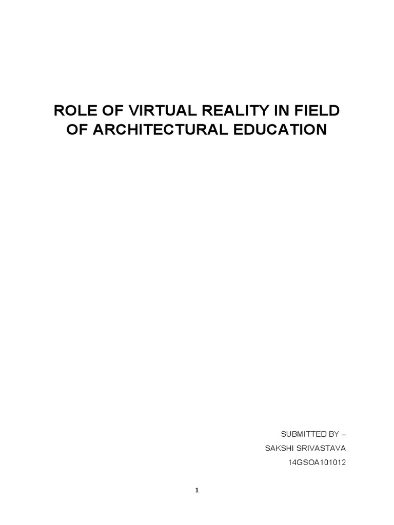 VR in Architectural Education | PDF | Virtual Reality | Interview