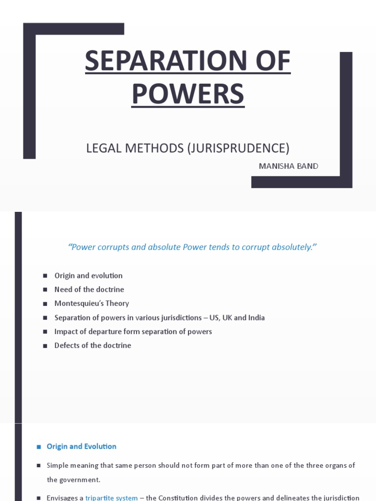 Separation of Powers | PDF | Separation Of Powers | Supreme Courts