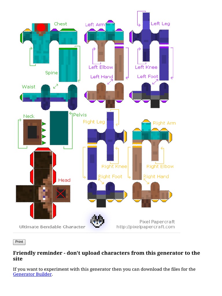Minecraft Bendable Papercraft Guide | PDF