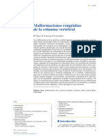 Malformaciones Congénitas de La Columna Vertebral