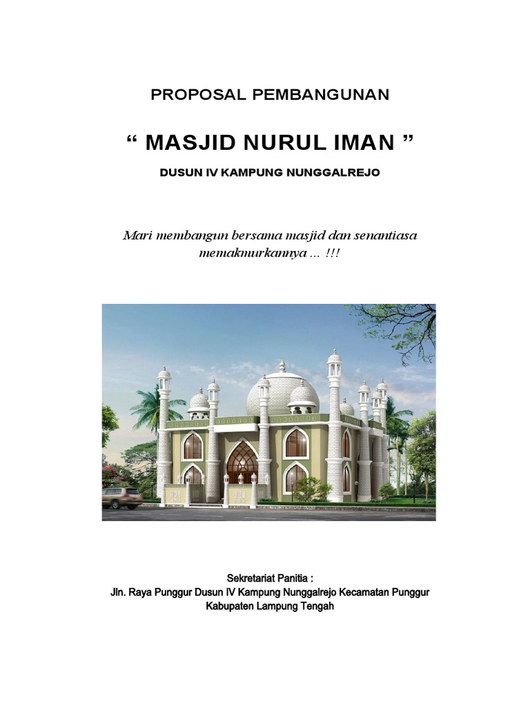 Proposal Pembangunan Masjid Nurul Iman | PDF