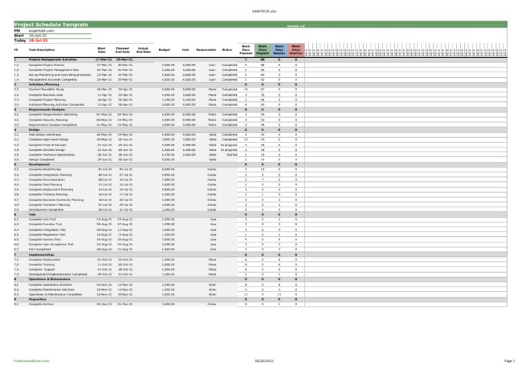 Excel Project Plan Template | PDF