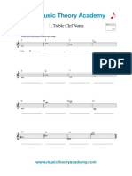 Treble Clef Worksheet