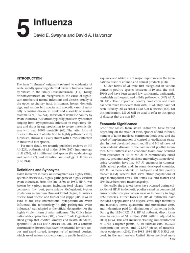 Avian Influenza: Impact and Risks | PDF | Influenza A Virus | Influenza
