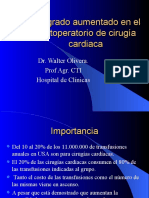 Sangrado Aumentado en El Postoperatorio de Cirugia Cardiaca