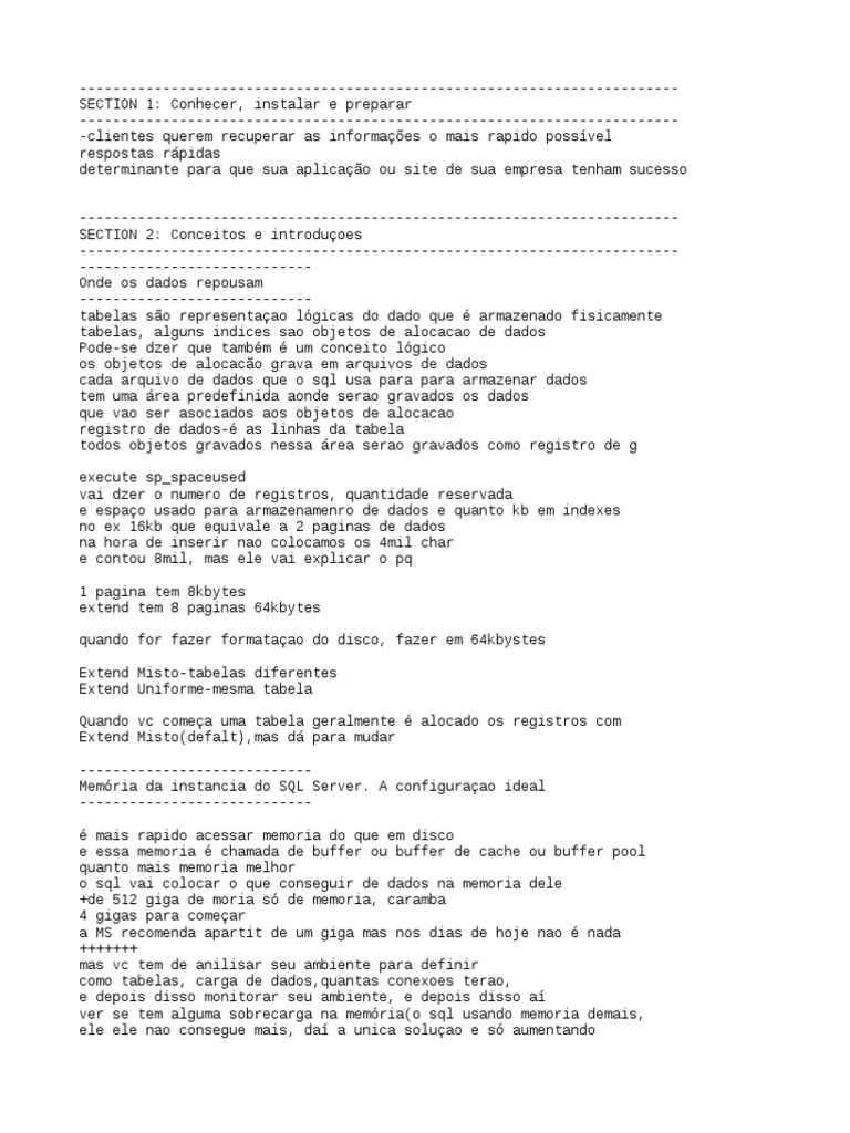 Otimização de Memória no SQL Server | PDF | Microsoft SQL Server ...