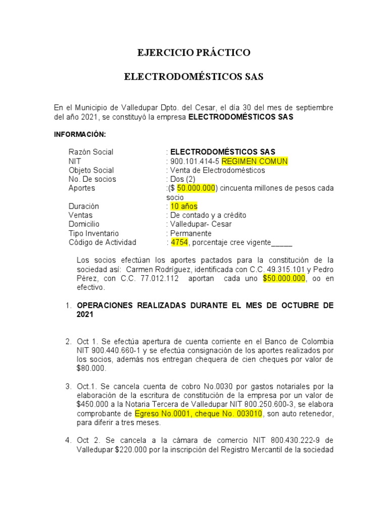 Ejercicio Electrodomesticos 2 | PDF | Amortización (Negocio) | Bancos