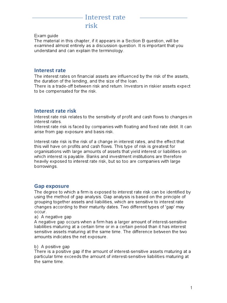 Understanding Interest Rate Risk Management | PDF | Yield Curve ...