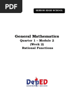 General Mathematics: Quarter 1 - Module 2 (Week 2) Rational Functions