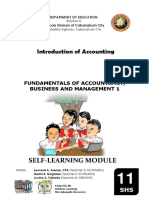 Introduction of Accounting: Self-Learning Module