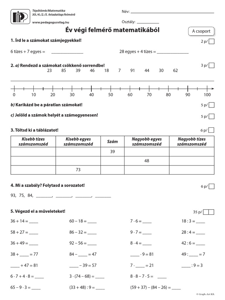 Matek 2 - Oszt 2 | PDF