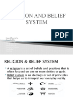 Religion and Belief System: Prepared/Reported By: Hernandez, Ejhay