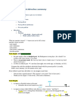 Narrative Tenses & Adverbes Summary: Objectives