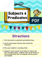 Subjects & Predicates: Scoot