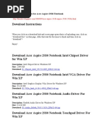 Windows XP Drivers For Acer Aspire 2930 Notebook