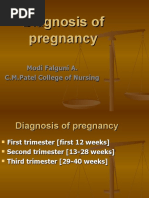 Diagnosis of Pregnancy