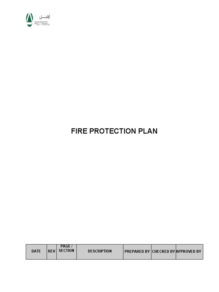 Comprehensive Fire Protection Plan | PDF | Fire Sprinkler System ...