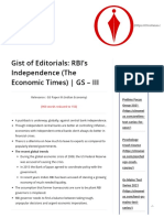 Rbi - Its Independence, Challenges and Setbacks