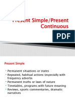 Present Simple,Present Continuous