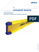 Timber Formwork Beams: User Information