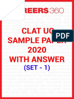 CLAT Sample Paper 2020 With Answers Set 1