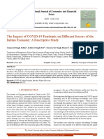 COVID-19's Impact on the Indian Economy Sectors Analyzed