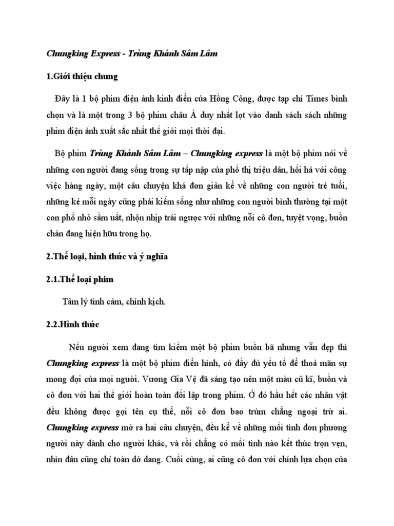 Chungking Express PDF