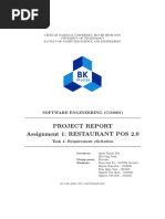 Project Report Assignment 1: RESTAURANT POS 2.0: Software Engineering (Co3001)